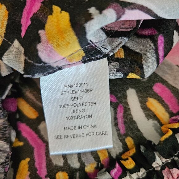 Daniel Rainn Embroidered Peasant Cottagecore Top Pink Oversized Small Petite - Picture 6 of 9